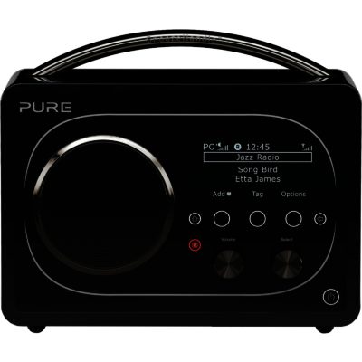 Pure Evoke F4 Black - Portable Internet Radio with Bluetooth  WiFi  DAB/FM Tuner and Multiroom Compatibility